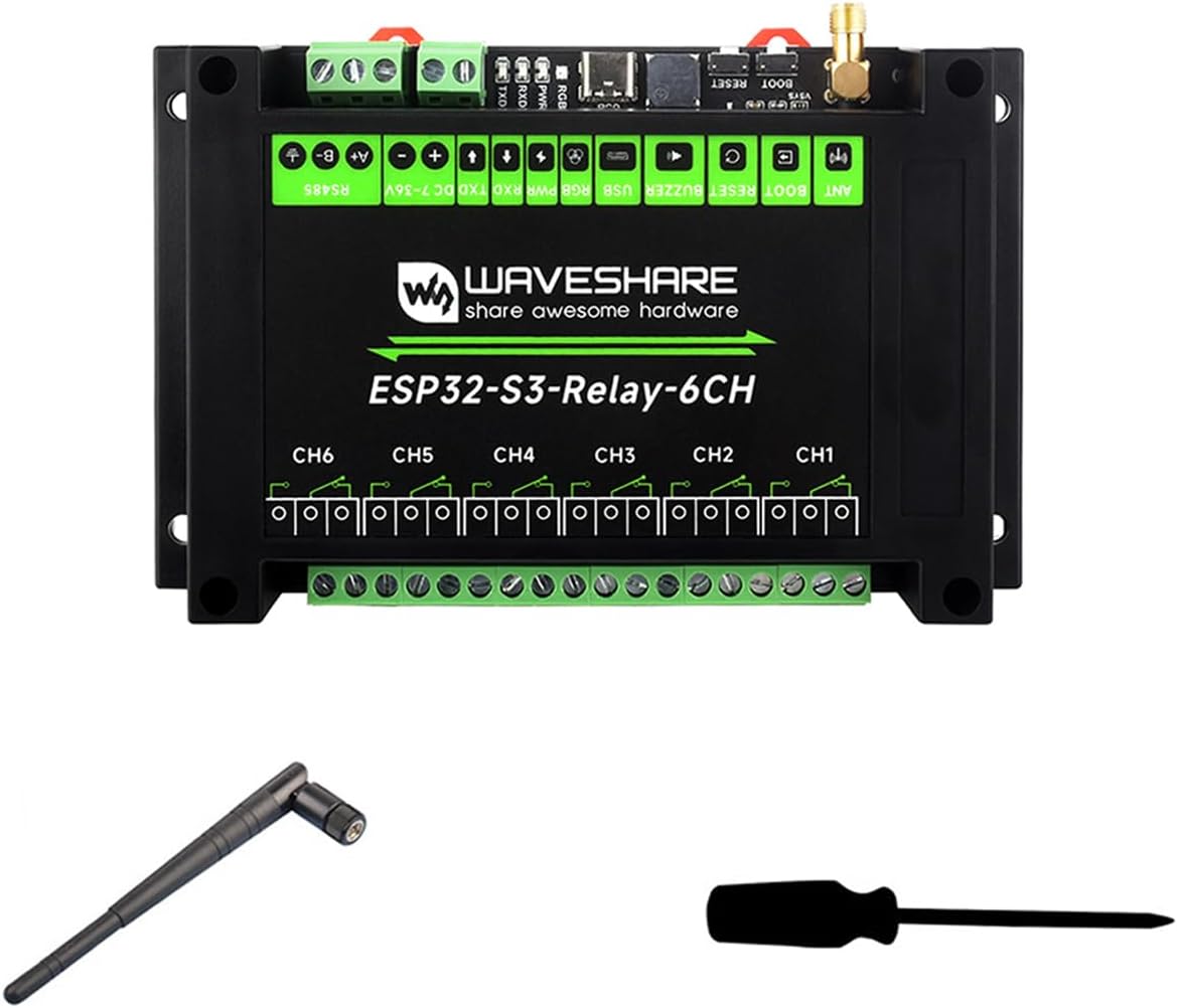 Waveshare Industrial 6-Channel ESP32-S3 WiFi Relay Module Review