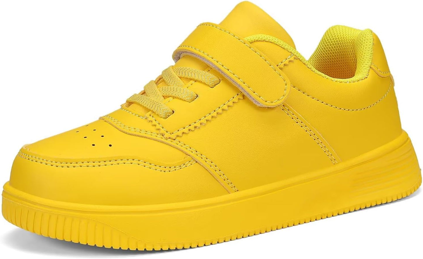 DSWED Unisex-Child Leather Lightweight Running Sneakers