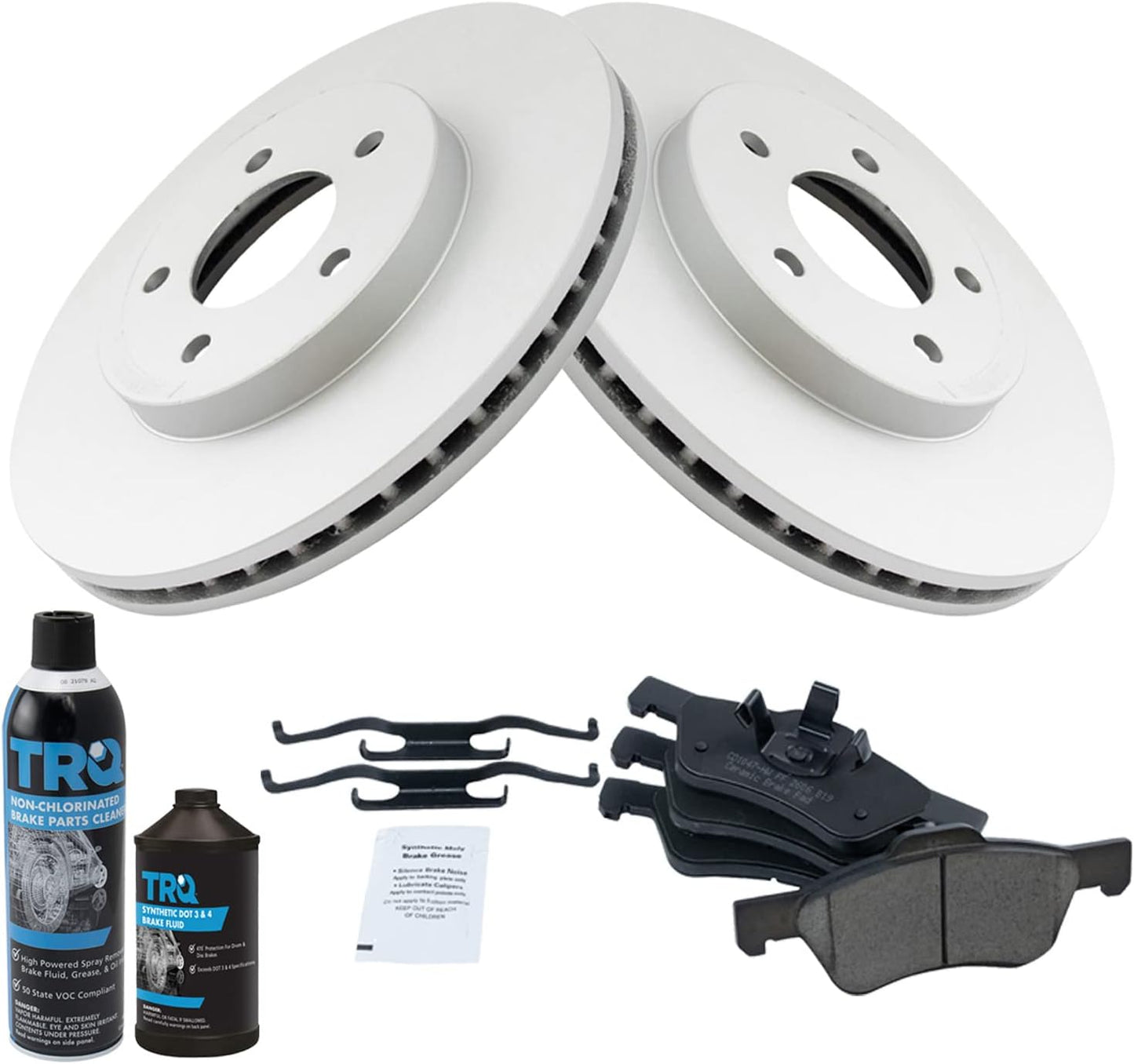 TRQ Front Brake Pad & Rotor Kit for Ford Escape & Mazda Tribute