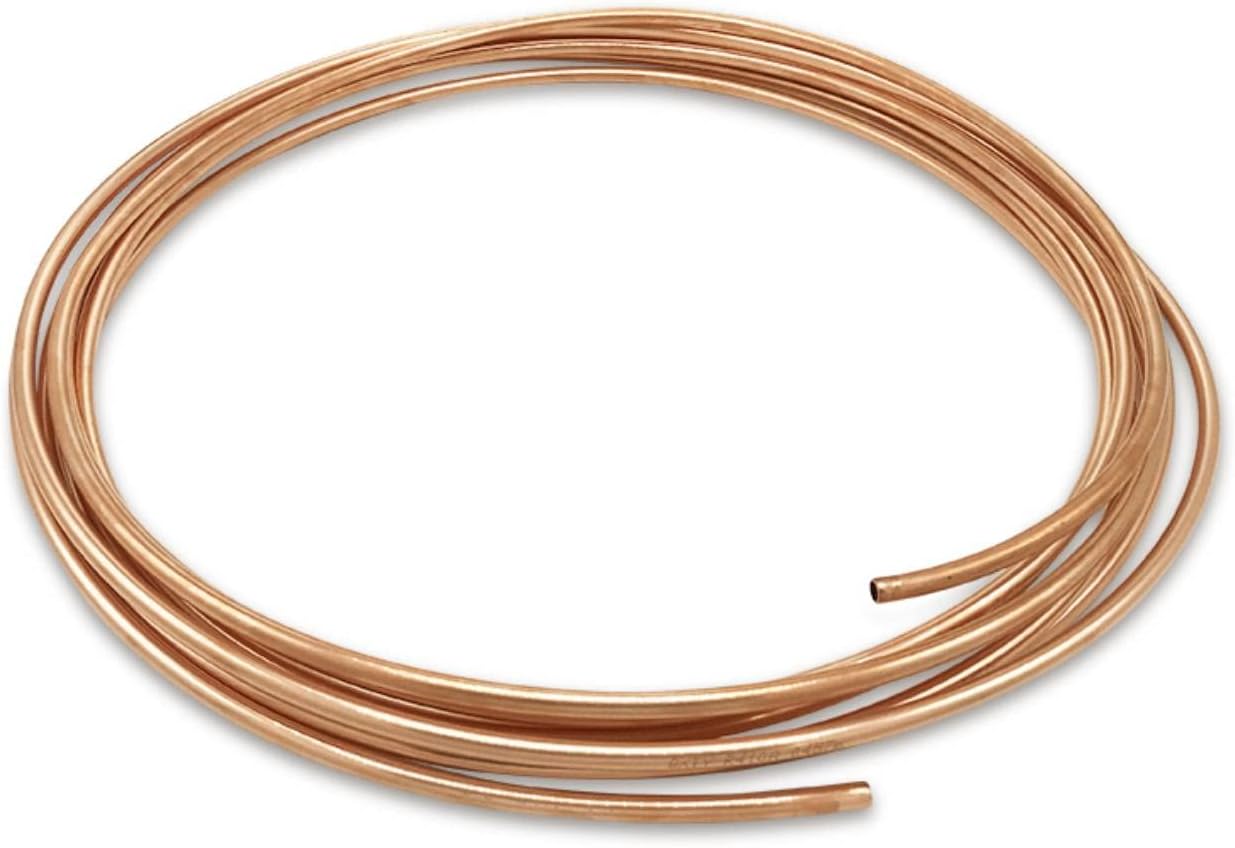 Thincol Copper Tubing 5mm OD x 3mm ID - Flexible 6.56Ft Coil for Air Conditioner