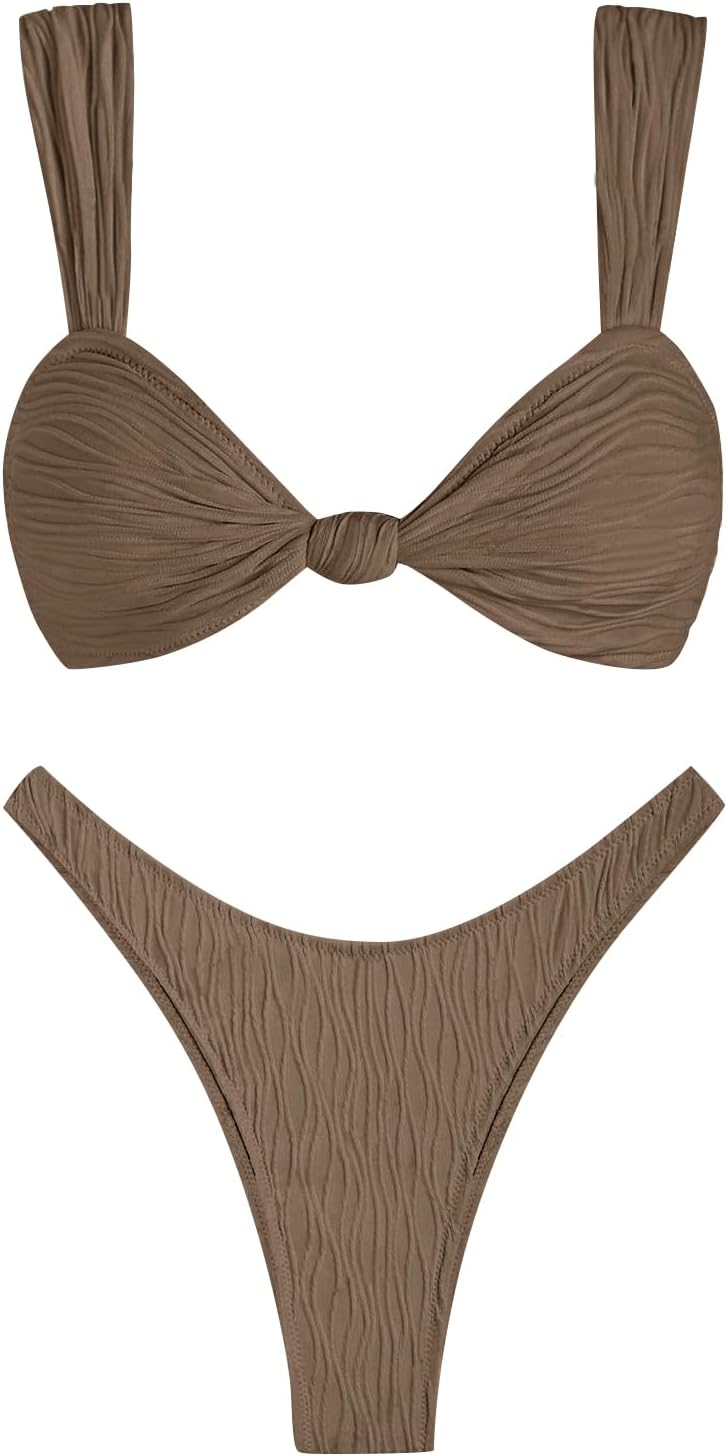 ZAFUL 2025 Cheeky Bikini Sets for Women High Cut Swimsuit