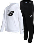 New Balance Boys Sweatpants Set - Active 2-Piece Fleece Tracksuit go