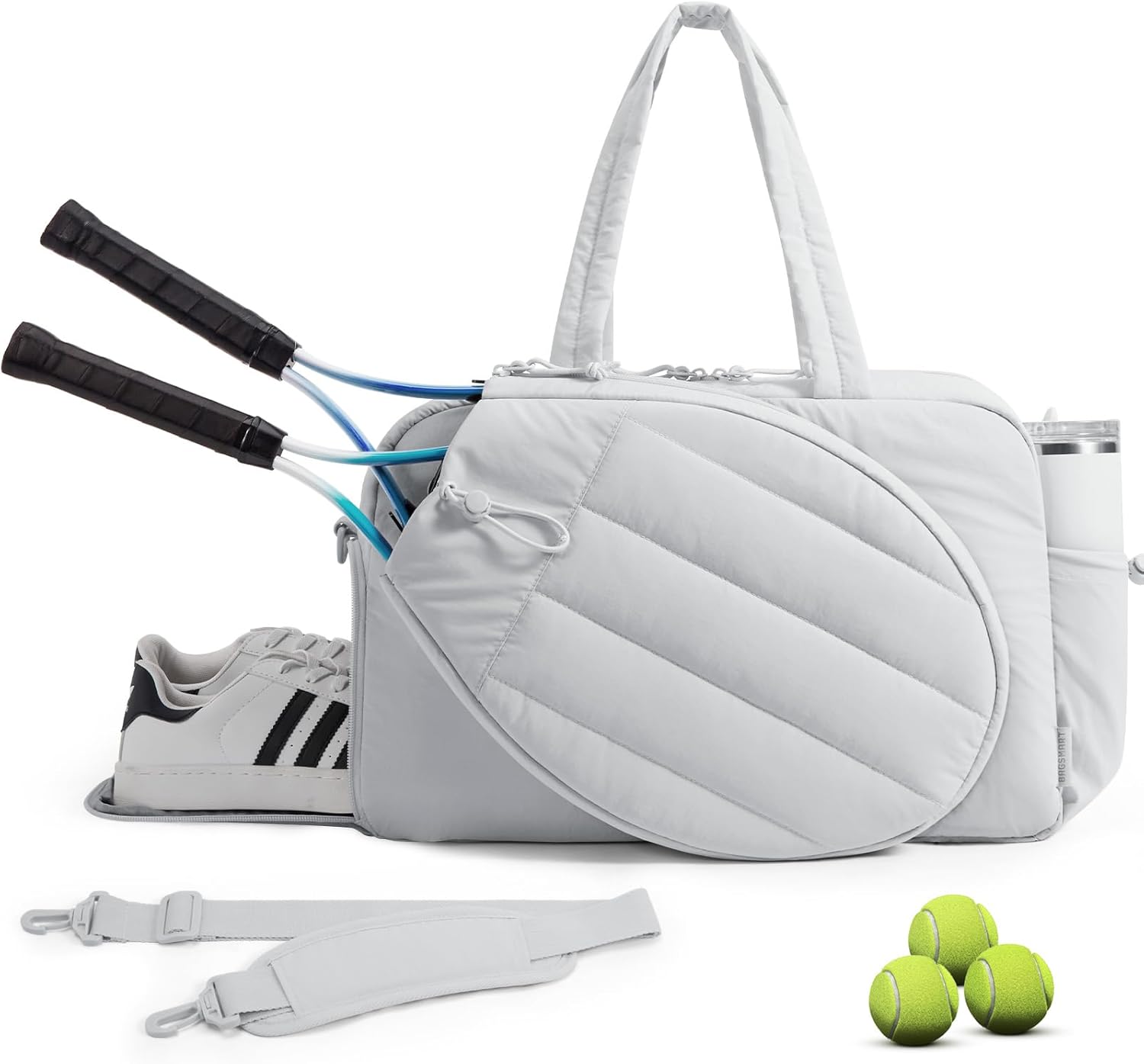 Tennis Gym Bag for Women with Shoe Compartment & Wet Pocket