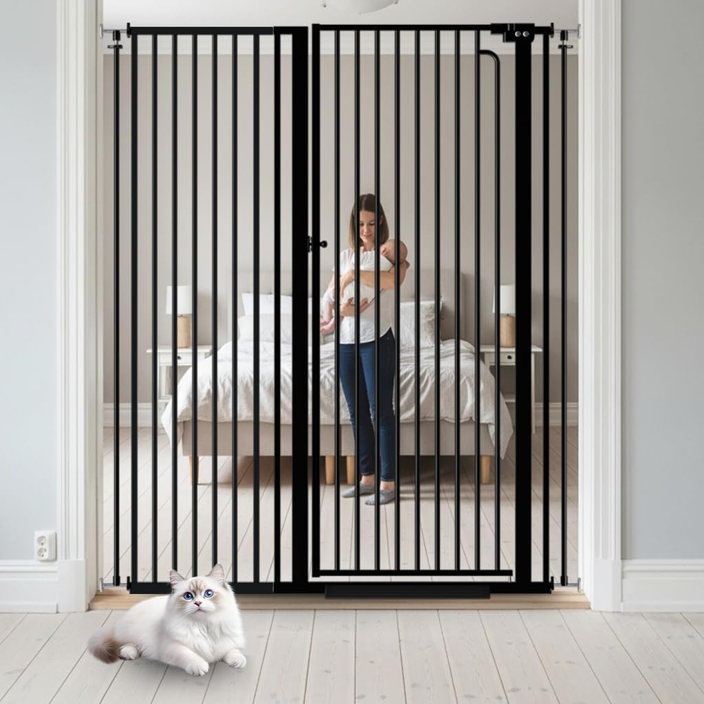57 Inch Extra Tall Pet Gate for Doorways and Stairs Safety