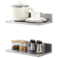 Stainless Steel Wall Shelf 8.6ft x 16ft 2-Pack - Durable Floating