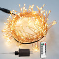 Plug in Firecracker Lights 100FT 1000 LED Warm White Copper Wire