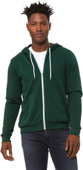 Bella & Canvas Men's 3739 Unisex Poly-Cotton Fleece Full-Zip Hoodie