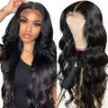 Body Wave Lace Front Wig Human Hair 24 in - Natural Full 220% Density