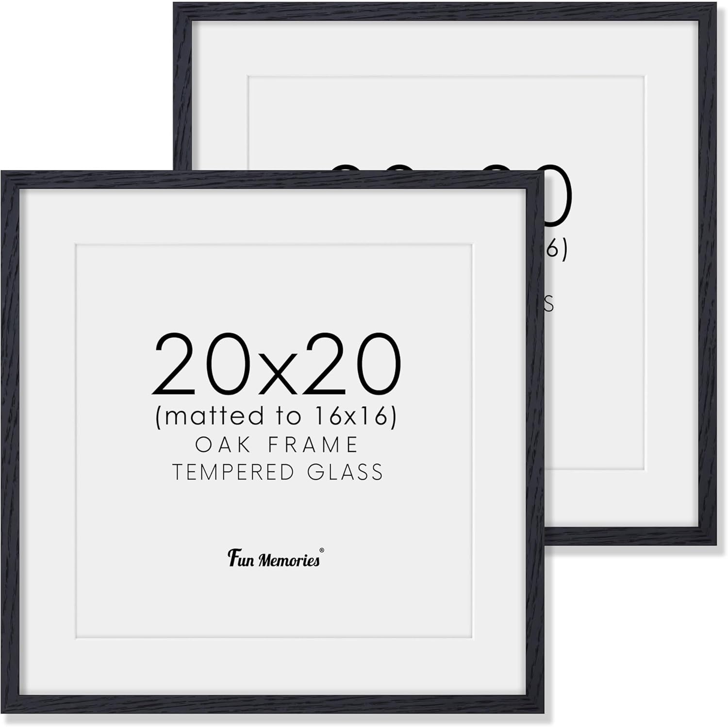 20x20 Rustic Solid Oak Wood Picture Frames for Wall Decor