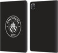 Man City FC Black White Mono Badge Leather Wallet Case for iPad Pro 11