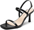 DREAM PAIRS Womens Slingback Heels Square Open Toe (Style 2KFT)