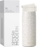 Leakproof Insulated Travel Mug | Stainless Steel Tumbler | 16oz Cream Leopard