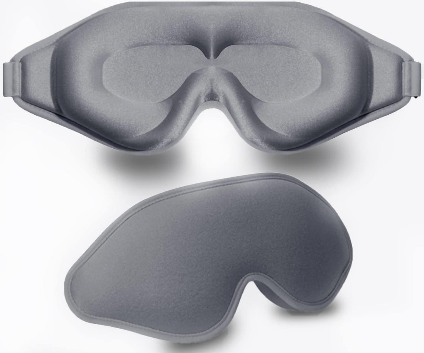 99% Light Block Sleep Mask, Zero Eye Pressure, Adjustable Strap, Grey