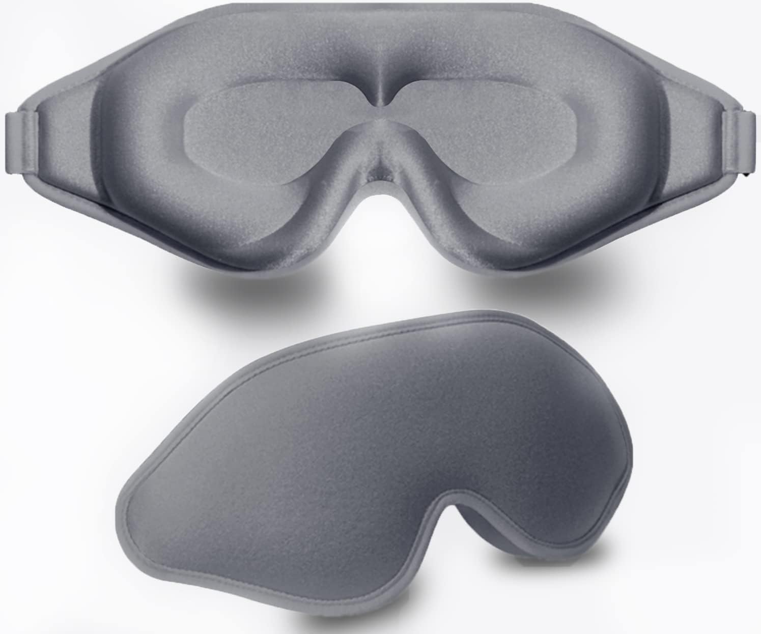 99% Light Block Sleep Mask, Zero Eye Pressure, Adjustable Strap, Grey