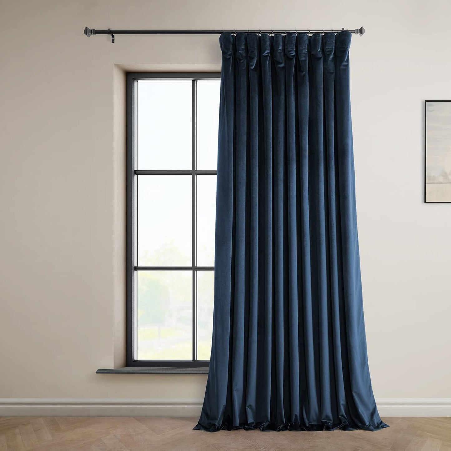 Heritage Plush Velvet Curtains 120 Inches Long for Room Darkening