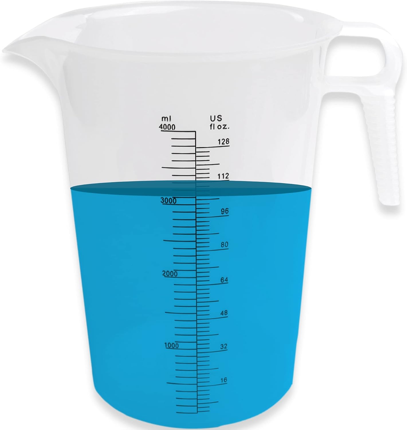 128oz Measuring Pitcher for Oil, Chemicals, and Lawn Care
