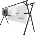 Clothes Drying Rack 95 in Foldable Stainless Steel - Space Saving