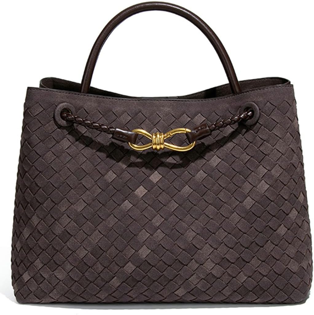 Suede Woven Tote Bag for Women - Stylish and Versatile Hobo