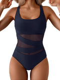 Women's Mesh One Piece Swimsuit Tummy Control - Push Up Support