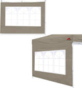 SCOCANOPY SideWall with Window for 10x10 Canopy - 2 Pack Khaki