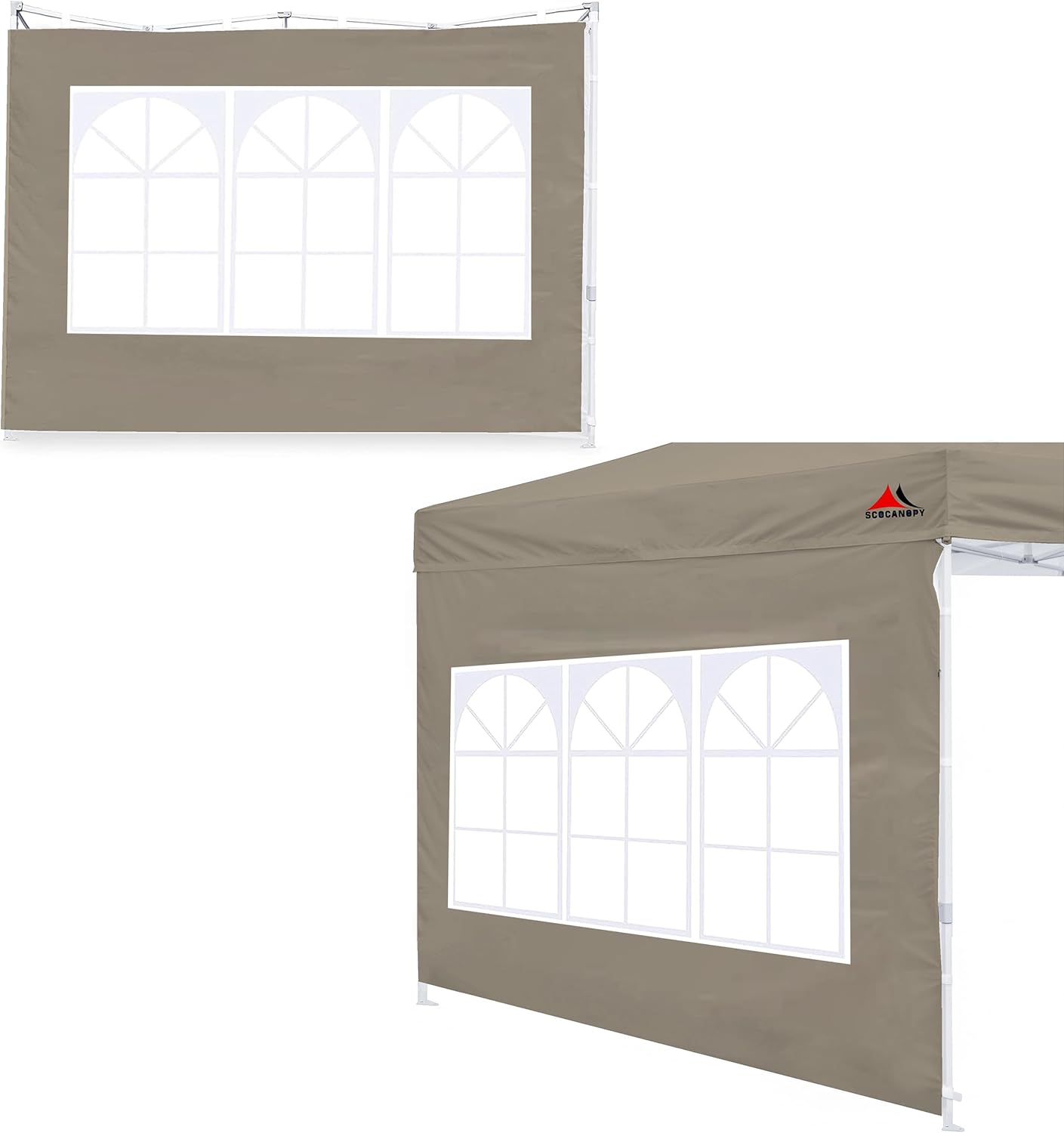 SCOCANOPY 2PCS SideWall with Window for 10x10 Canopy Frame