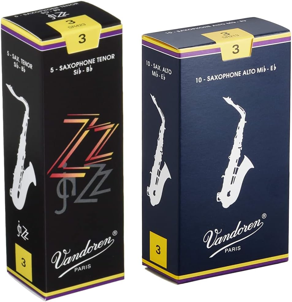 Vandoren Tenor Sax ZZ Reeds Strength 3 & Alto Sax Traditional Reeds