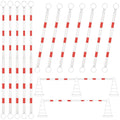 Retractable Traffic Cone Bars 12-Pack - Adjustable 4 to 6.9 ft