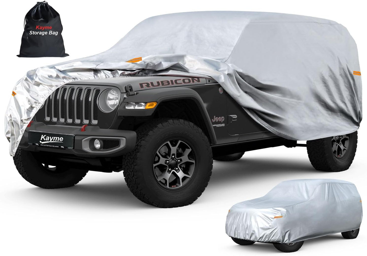 Kayme 6 Layers Car Cover for Jeep Wrangler JK JL - Waterproof