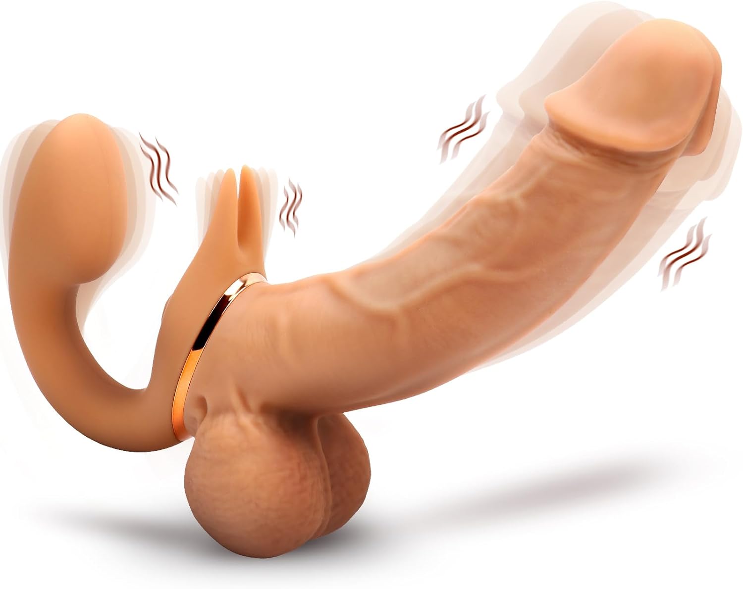 Strapless Double Ended Dildo with 9 Vibration Modes for Couples