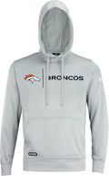 Men's Cool Grey Gametime Pullover Performance Hoodie - Denver Broncos