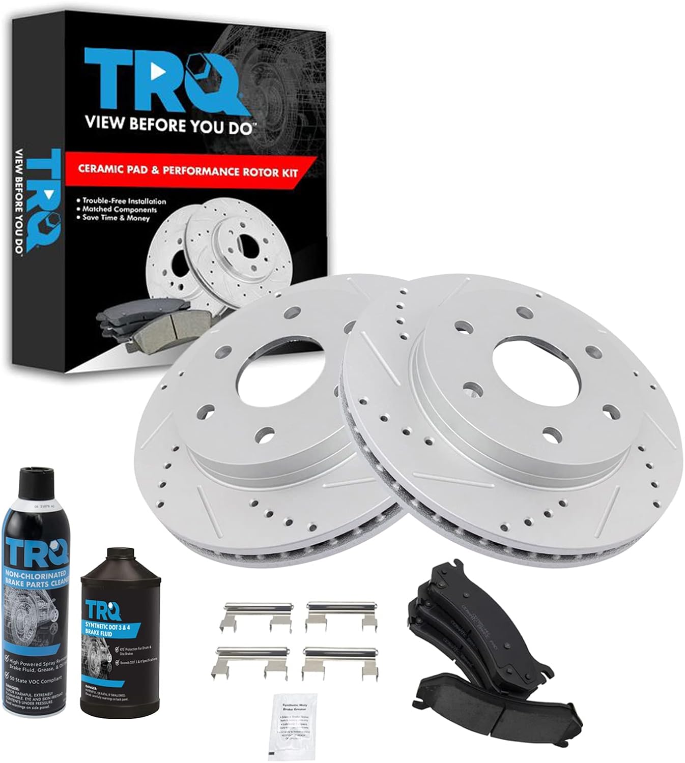 Premium G-Coated Ceramic Performance Brake Pad & Rotor Kit