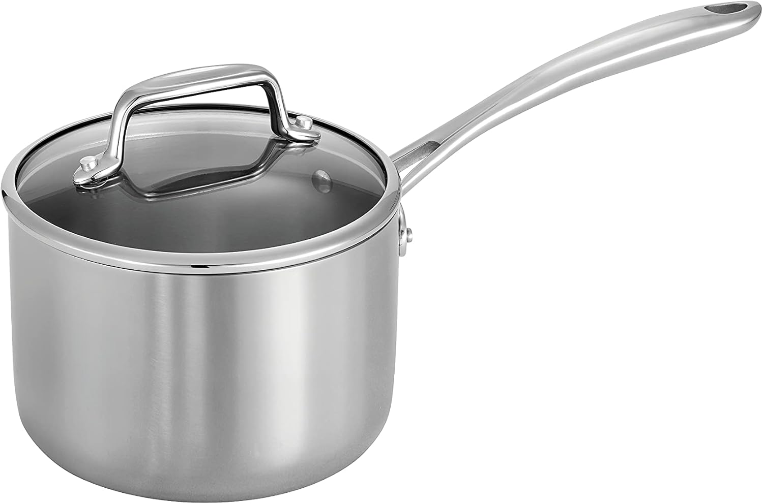 Tramontina Tri-Ply Clad 2-Quart Saucepan with Glass Lid