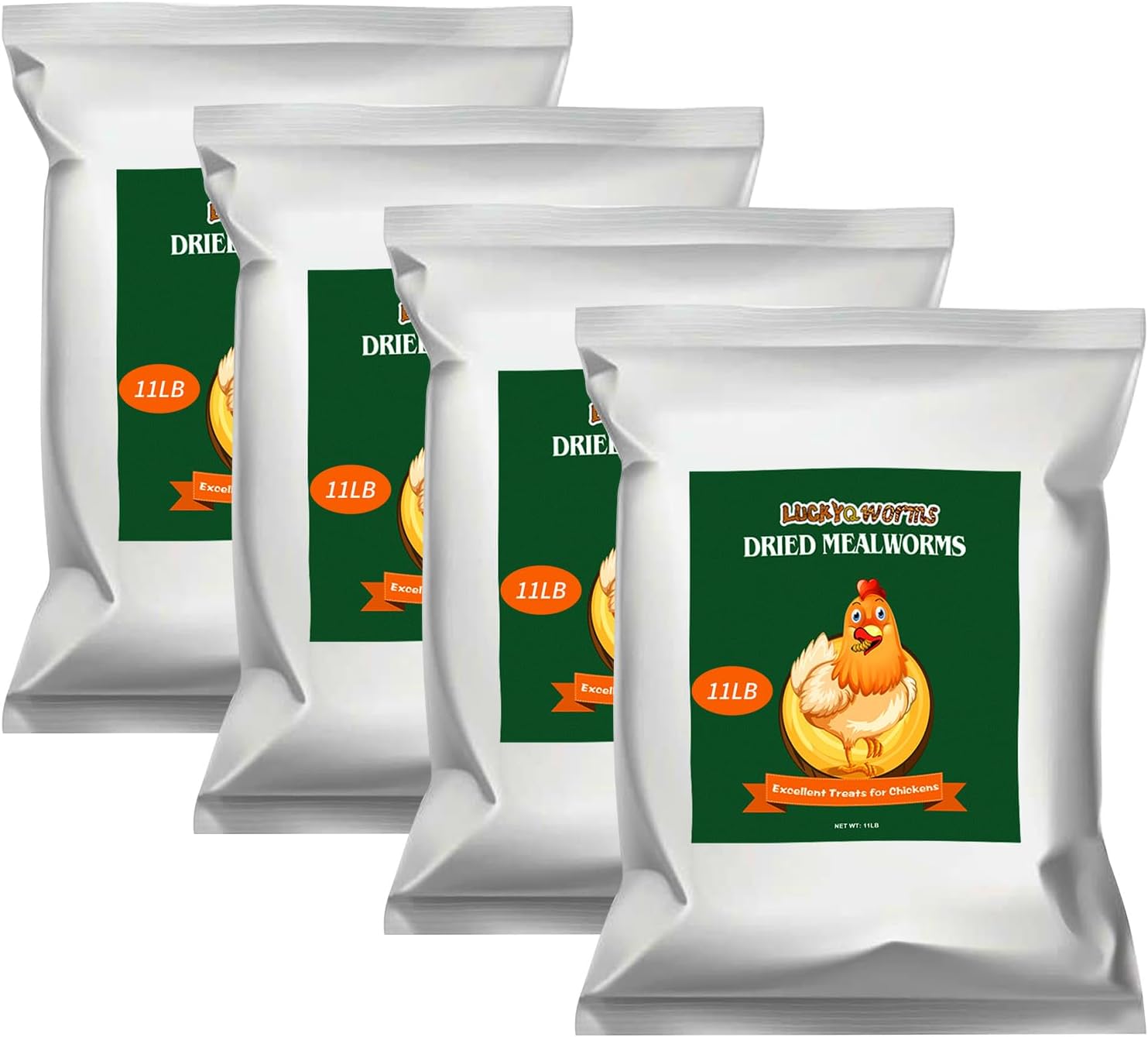 Bulk Dried Mealworms for Birds, Chickens, and More - 44Lbs