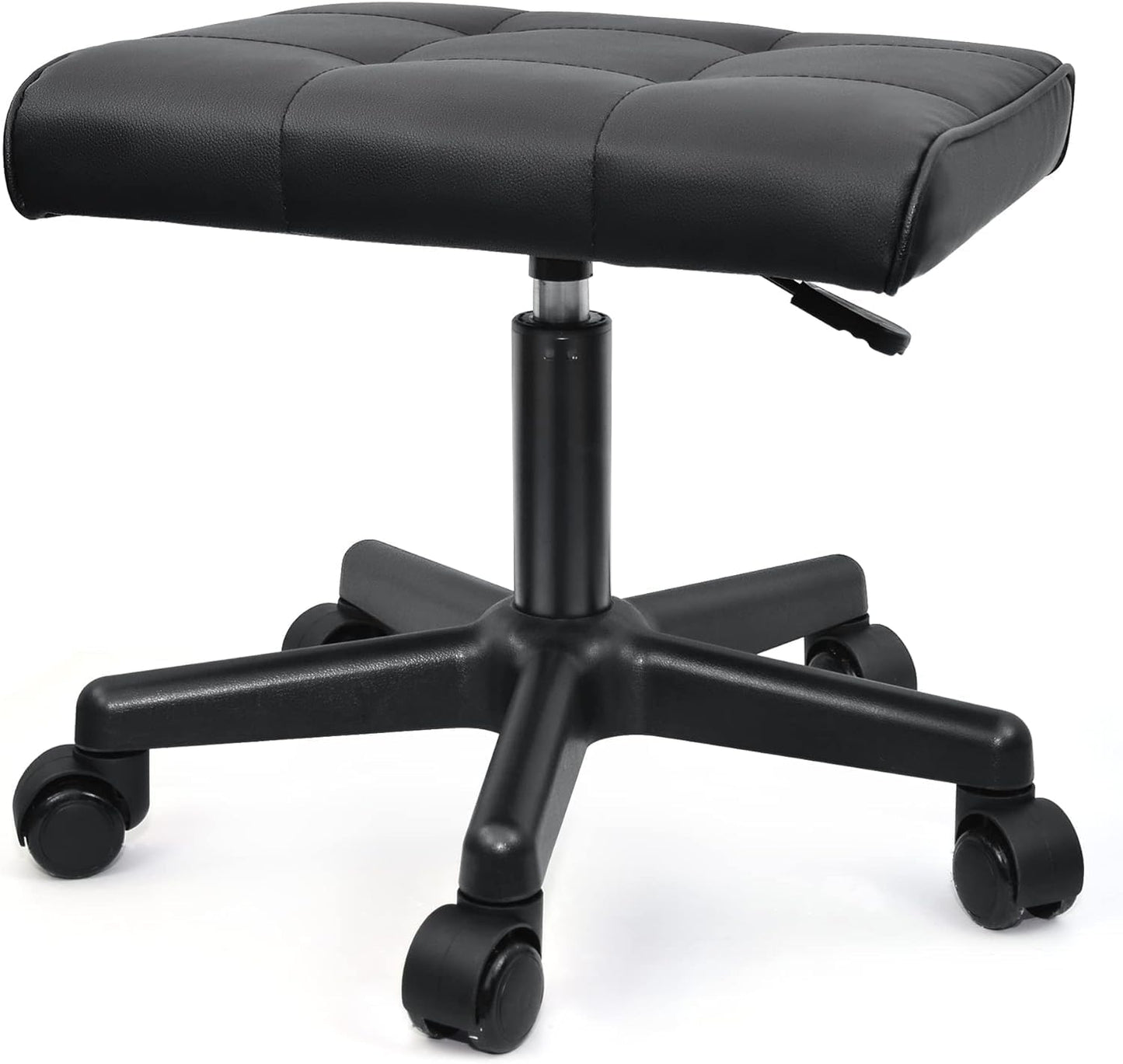 Adjustable Height Footrest Under Desk Ottoman with Wheels