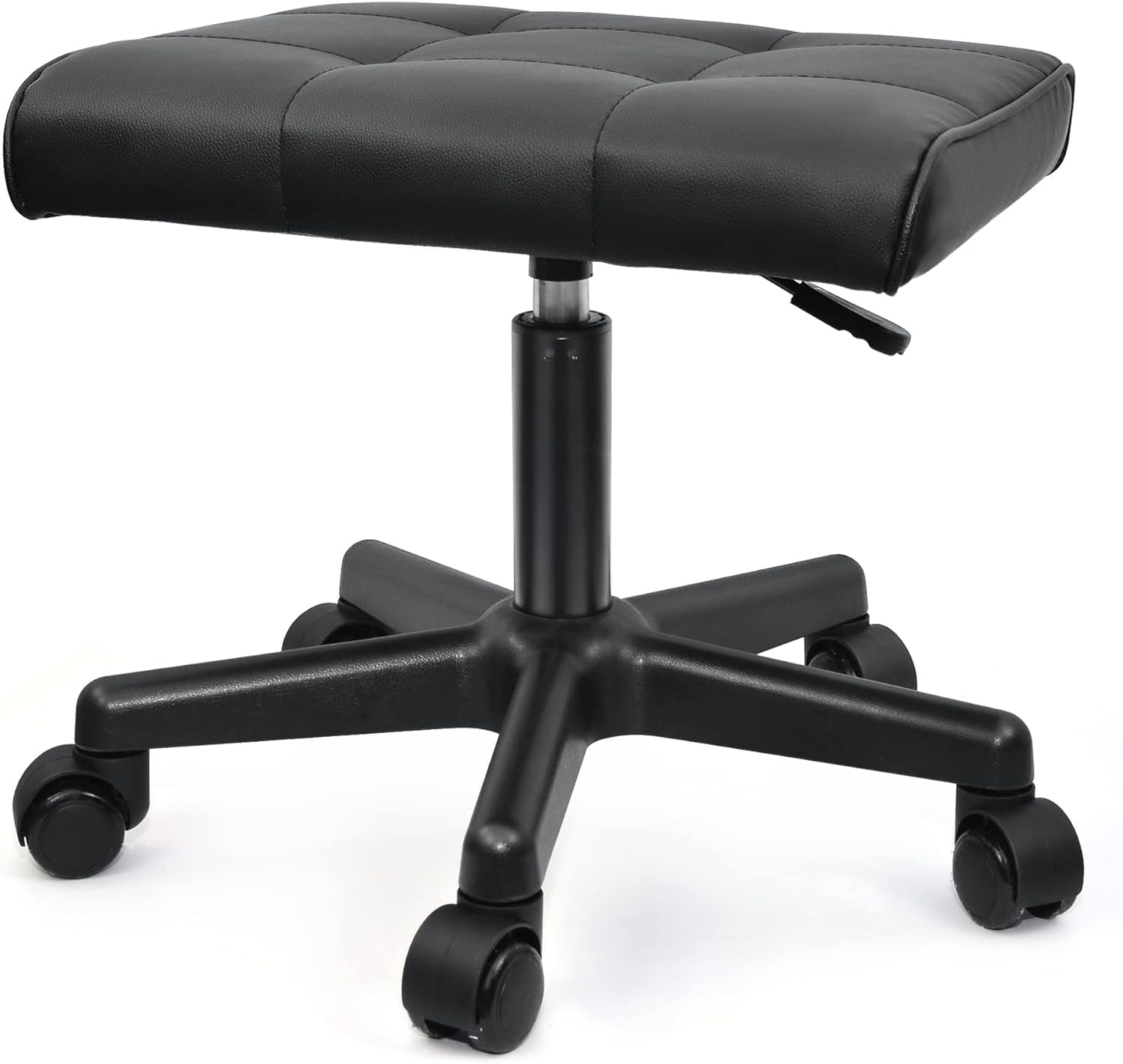 Adjustable Height Footrest Under Desk Ottoman with Wheels