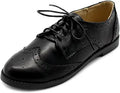 Ollio Women's Wingtip Lace Up Oxfords - Lightweight Casual Elegance