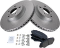 TRQ Front Semi-Metallic Brake Pad & Coated Rotor Kit - Direct Fit
