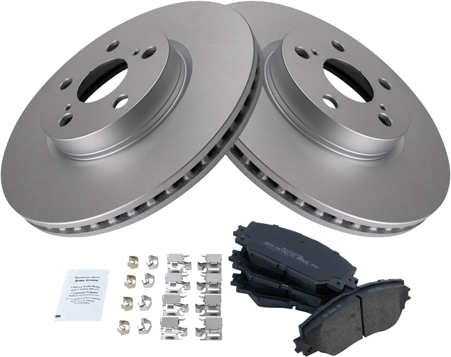 TRQ Front Semi-Metallic Brake Pad & Rotor Kit for Corolla Matrix