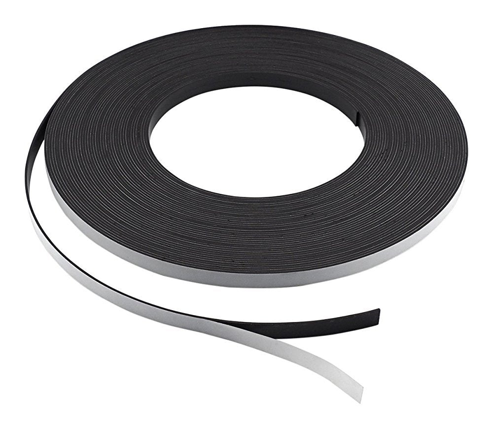Flexible Magnet Strip with Adhesive Back - 100ft Long Roll