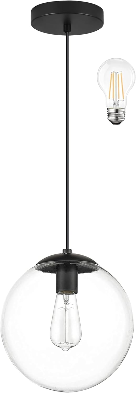 8 Inch Globe Pendant Lighting for Kitchen Island by KoKo&Yukina