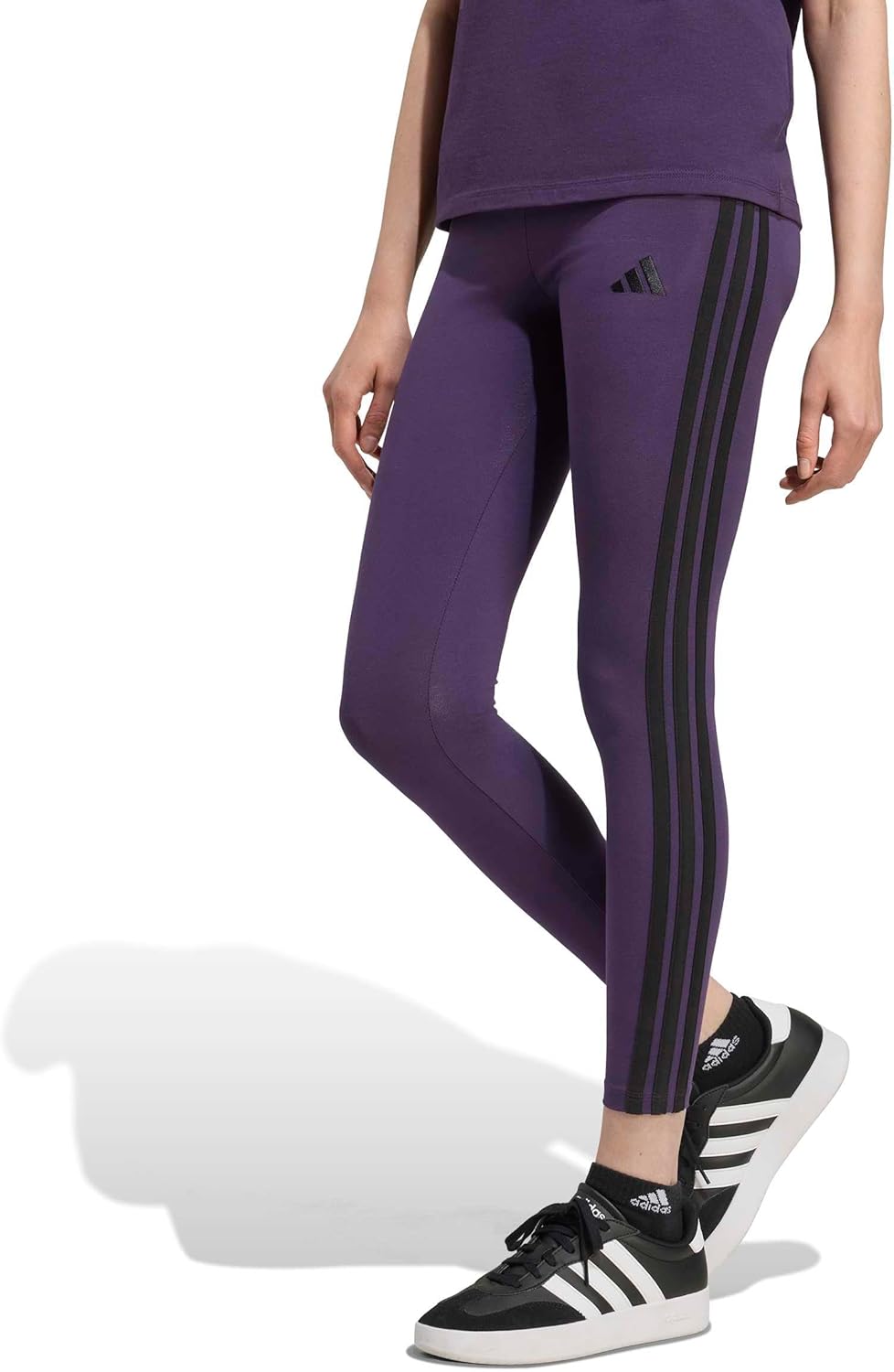 adidas Womens Essentials 3-Stripes Cotton Leggings for Comfort