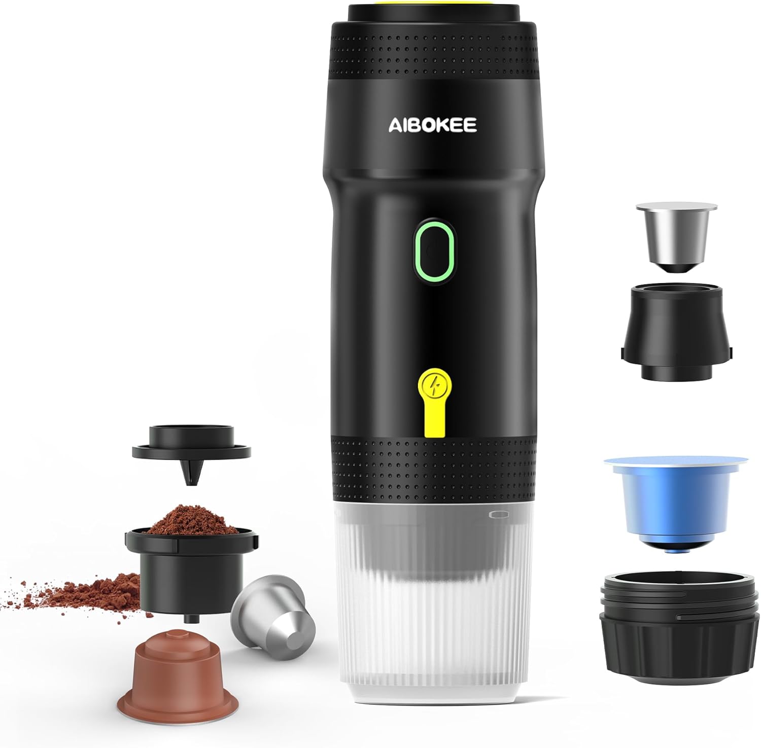 AIBOKEE Portable Espresso Maker: Self-Heating & Compact