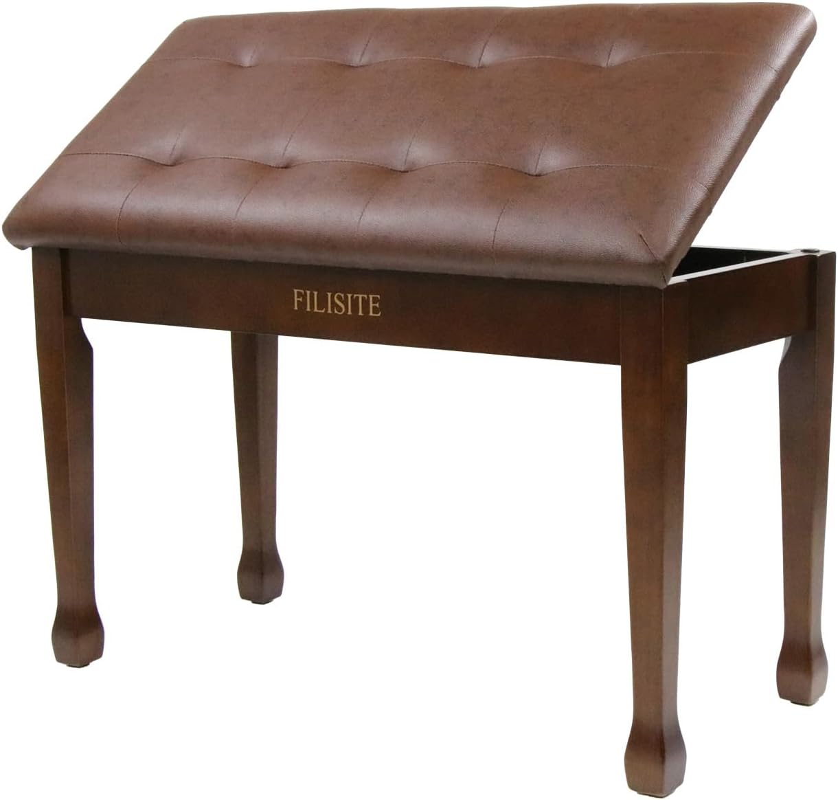 Duet Piano Bench with Storage and Waterproof Cushion for Comfort