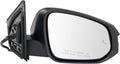 Passenger Side Power Heated Mirror Smooth Black with Blind Spot