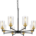 8-Light Chandelier for Dining Room Kitchen Island - Modern Farmhouse