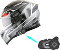 1Storm Full Face Dual Visor Motorcycle Helmet Bundle - L Size