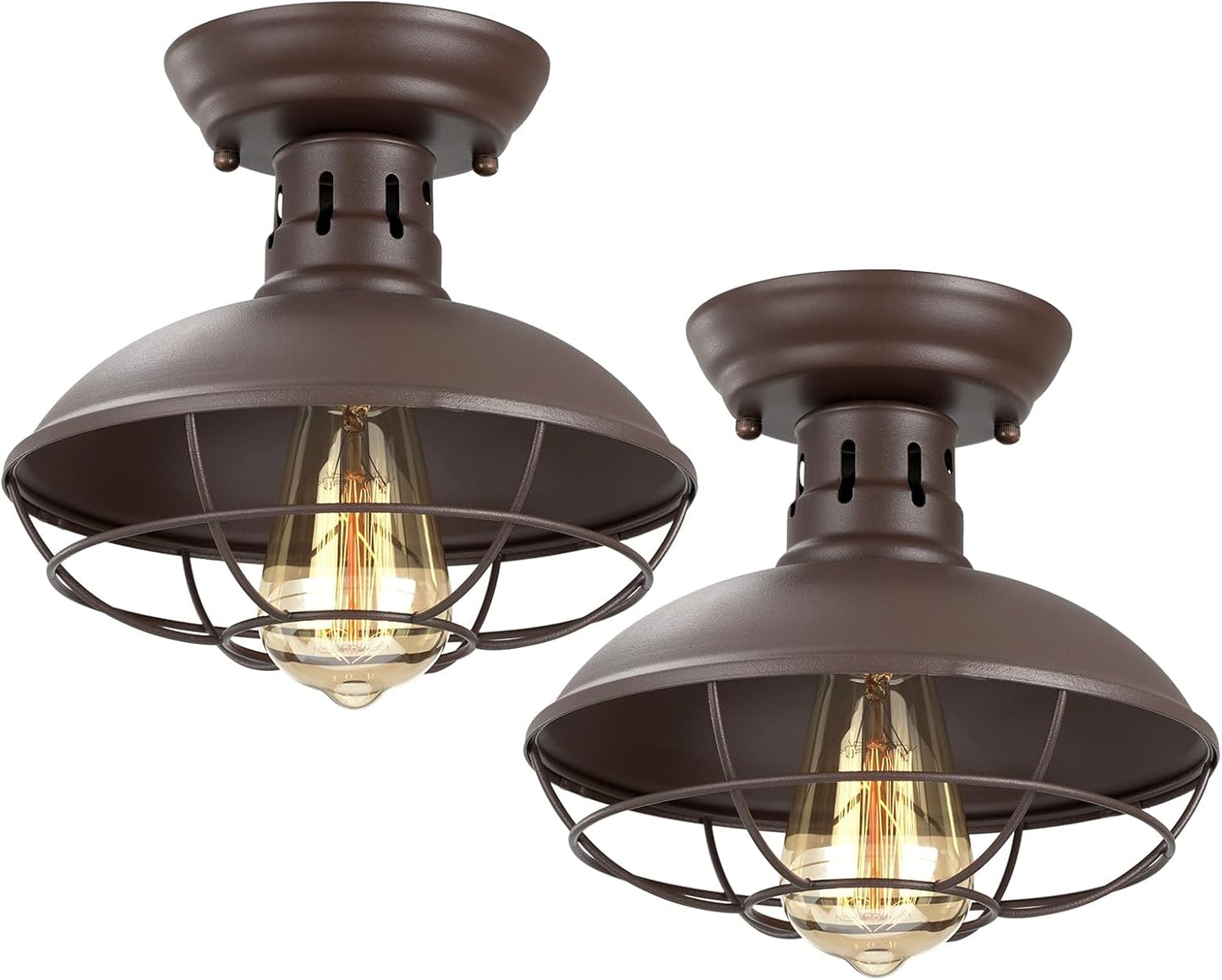 Farmhouse Flush Mount Ceiling Light Fixture for Rustic Charm
