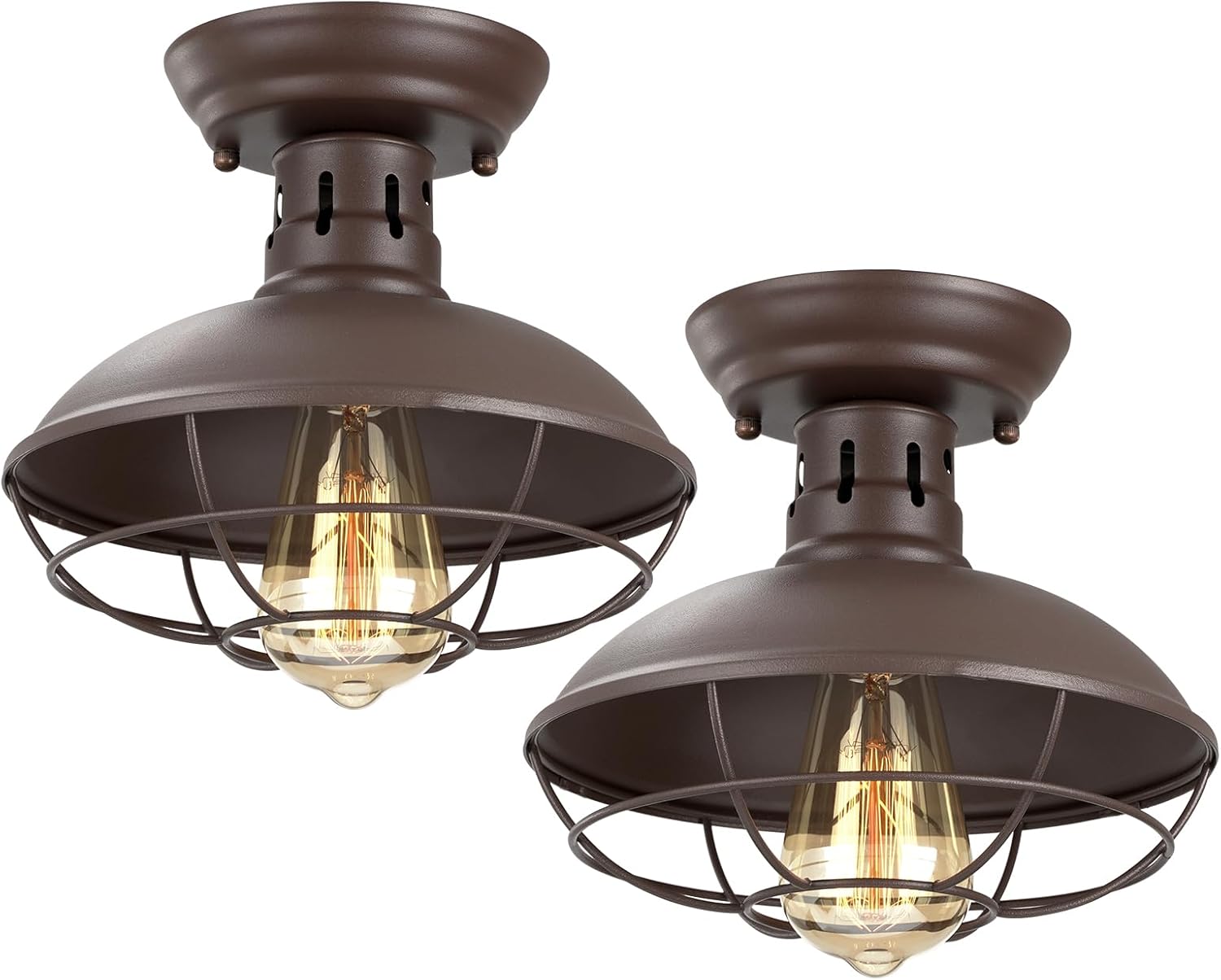 Farmhouse Flush Mount Ceiling Light Fixture for Rustic Charm
