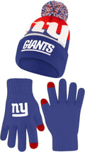 Ultra Game NFL Super Soft Winter Beanie and Touch Screen Gloves - Warm