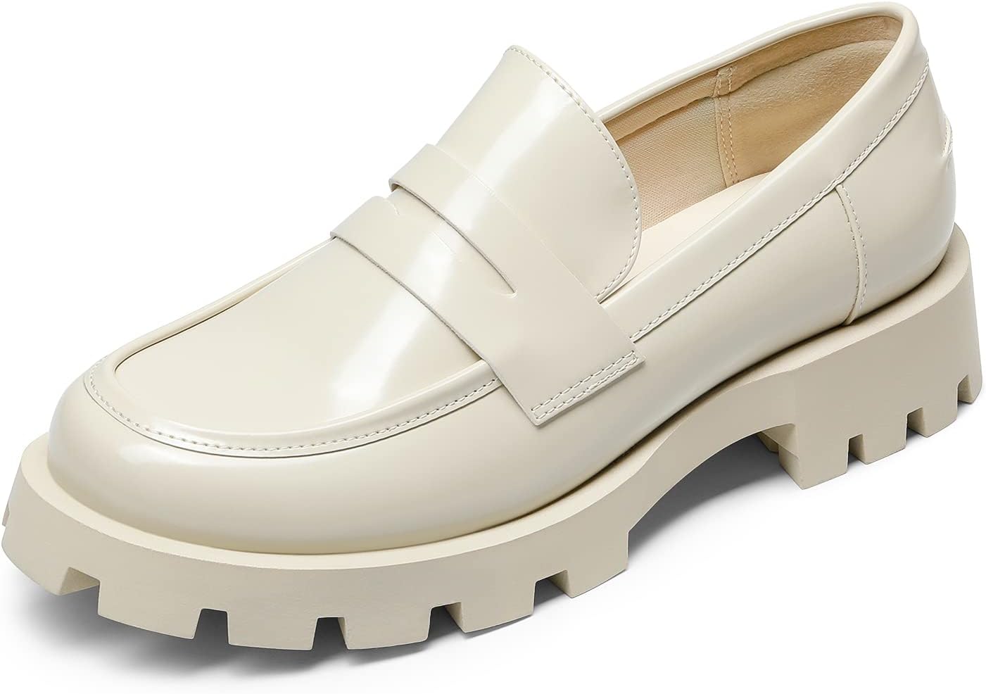 DREAM PAIRS Womens Loafers: Stylish Slip On Platform Shoes